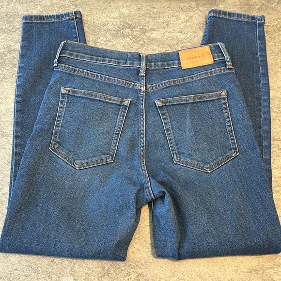 Everlane High Rise Medium Wash Ankle Stretch Skinny Jeans EUC Size 27 - Picture 5 of 6